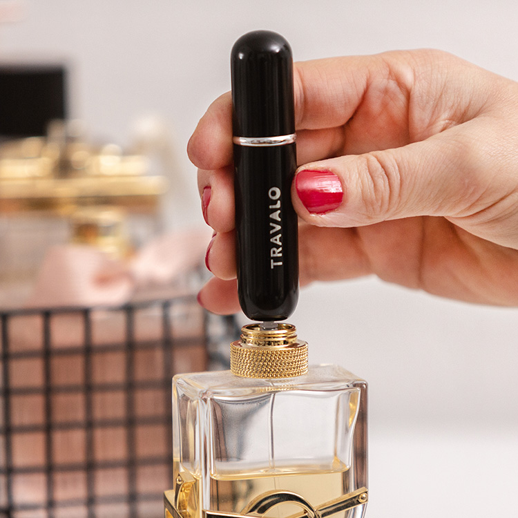 Hajuvesipullo Travalo, Musta