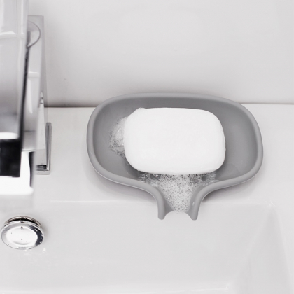 Pehmeä saippuateline uralla, iso Harmaa