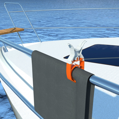 Pyykkipoika FixClip, 6 kpl Valkoinen/Oranssi