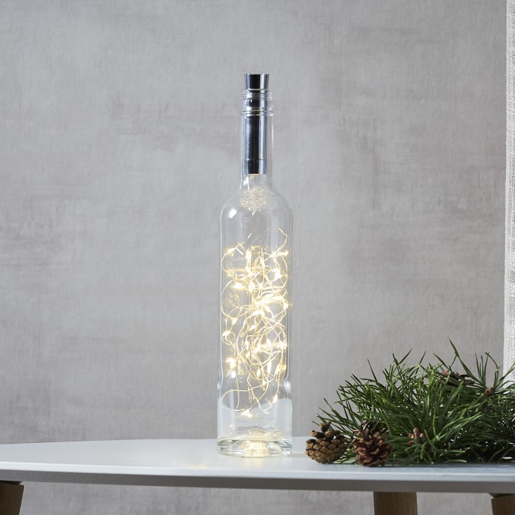 Paristokäyttöinen koristevaloketju, Tub kromi 40 valoa