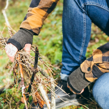 Ranteenlämmittimet, Medium-Large Harmaa/Musta
