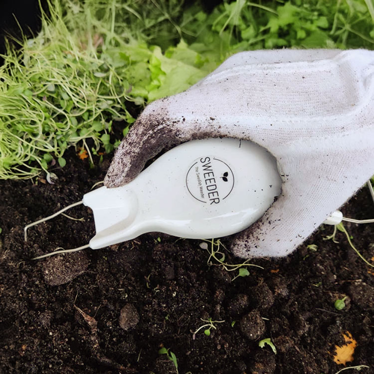 Ergonominen rikkaruohorauta, Valkoinen