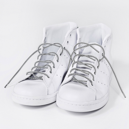 Joustavat kengännauhat heijastimilla, Harmaa