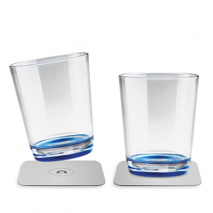 Magneettipohjaiset muovijuomalasit Silwy, 2 kpl Sininen