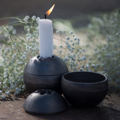 Kynttilänjalka Drosselmeyer Orb, Hopeanharmaa