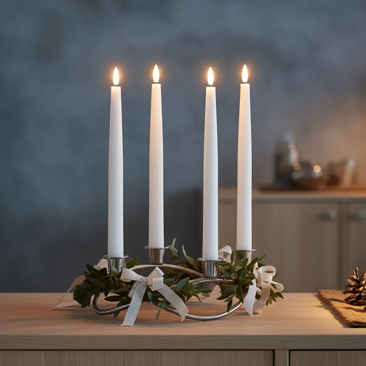 Kynttilät kaukosäätimellä 4 kpl, 28,5 cm