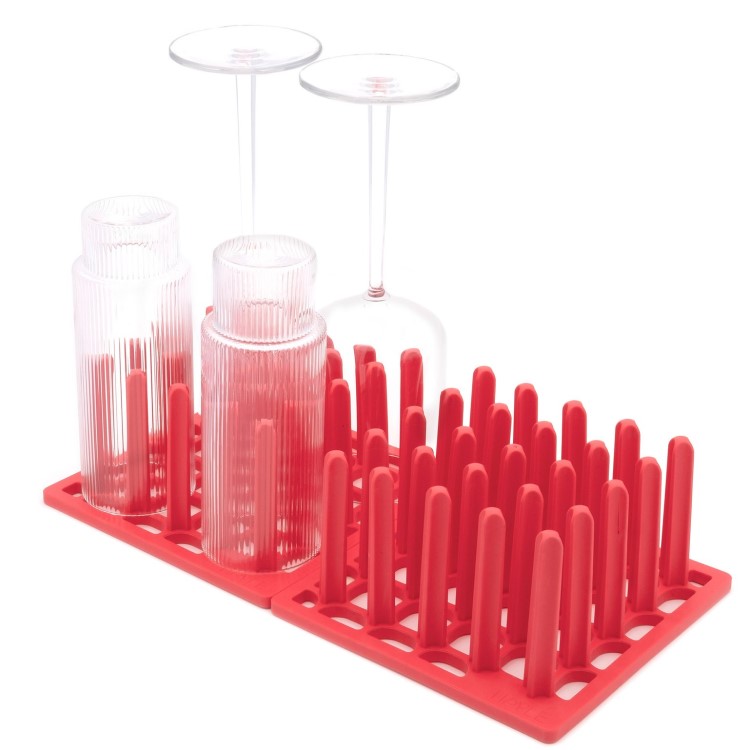 Lasiteline astianpesukoneeseen, 2 kpl Punainen