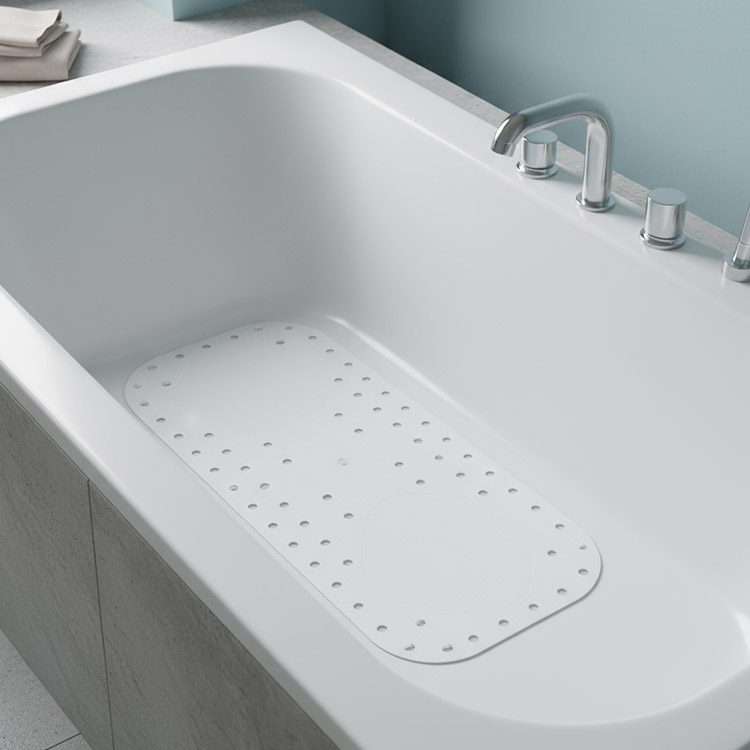 Liukuestematto kylpyammeeseen, Large Valkoinen