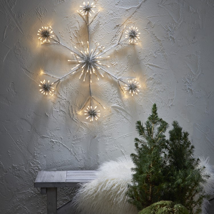 Valaistu lumihiutale, 60 cm