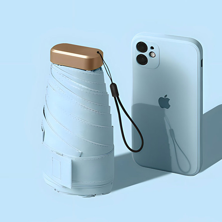 Minisateenvarjo, Vaaleansininen