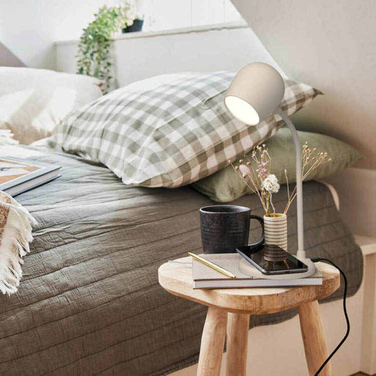 Pöytälamppu 3 toiminnolla Kreafunk, Beige