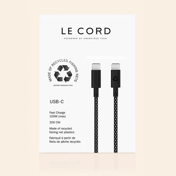 USB-kaapeli kierrätetystä kalaverkosta, USB C - C