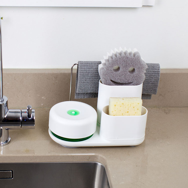 Tiskiainepumppu ja säilytysteline, Valkoinen