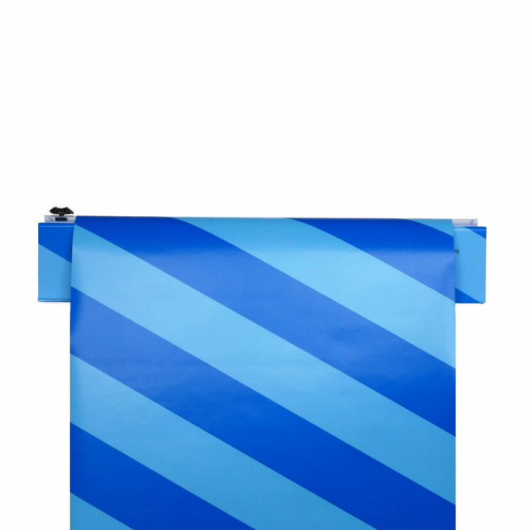 Lahjapaperia laatikossa, jossa on leikkuureuna, Sininen 38 cm