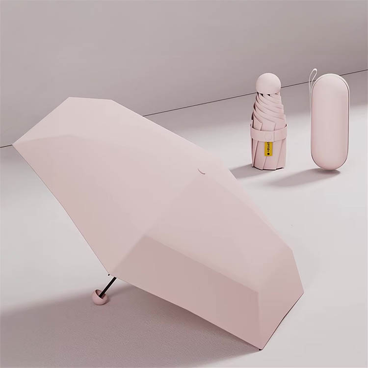 Sateenvarjo vedenpitävällä kotelolla, Vaaleanpunainen