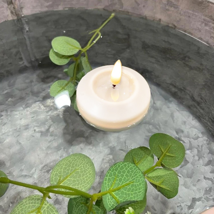 Kelluvat LED-tuikut 2-pack DELUXE, kermanvalkoinen