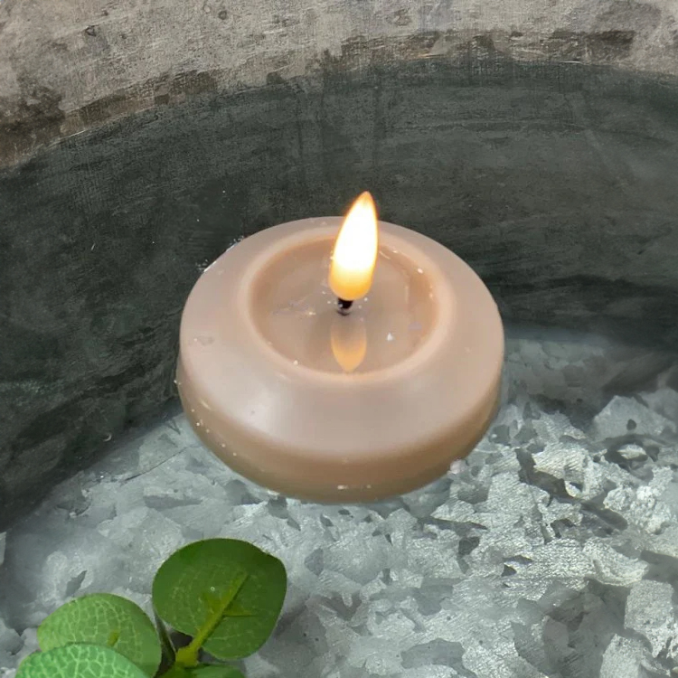 Kelluvat LED-tuikut 2-pack DELUXE, Beige