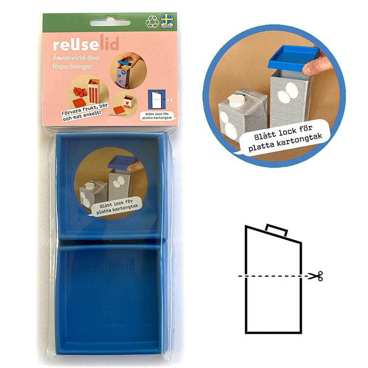 Juomapakkauksen kansi, reUselid, 2-pack Sininen