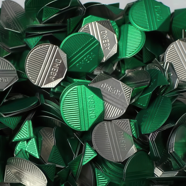 Paperiliittimet, 100 kpl, ALUMINIUM CORNER CLIPS, Vihreät