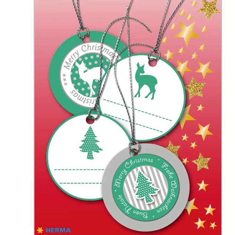 Ylelliset riippuetiketit jouluaiheilla, 4 kpl, 3D CHRISTMAS GIFT TAGS,