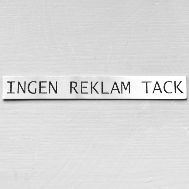 Metallikyltti, Ei mainoksia kiitos