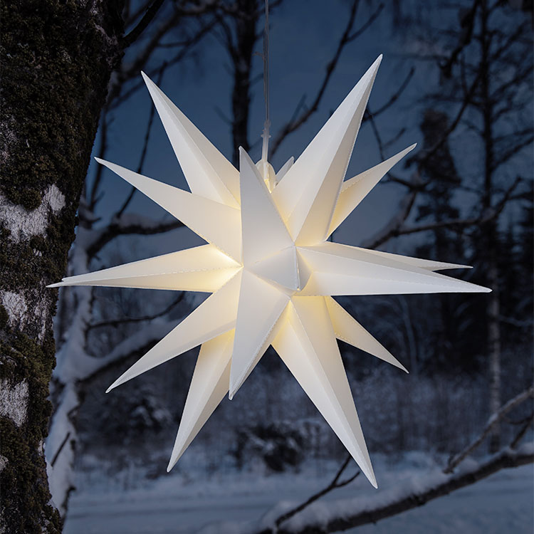 Paristokäyttöinen 3D-joulutähti ulkokäyttöön