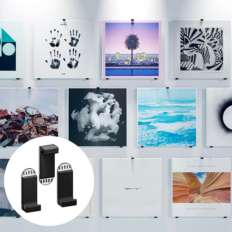 Itseliimautuvat LP-levyjen koukut 6 kpl