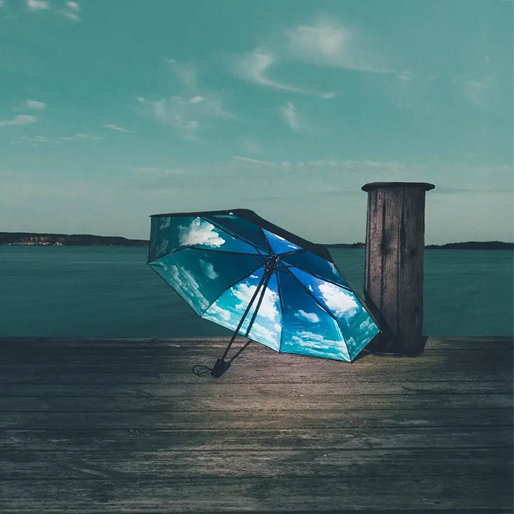 Valokuvakuvioinen sateenvarjo