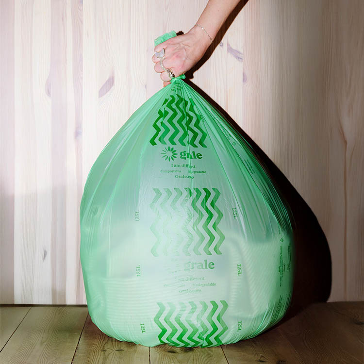 Kompostoituva jätesäkki 125 litraa, Grale