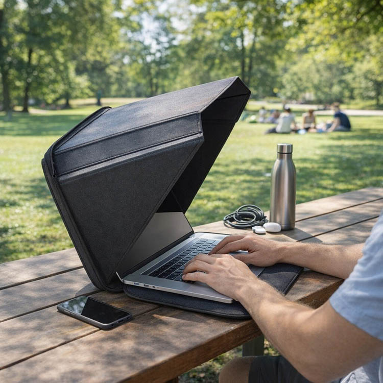 Auringonsuoja kannettavalle tietokoneelle