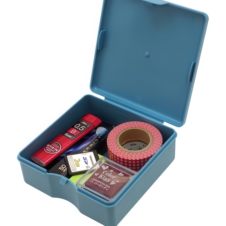 Rasia, neliönmuotoinen, PENCO STORAGE CONTAINER, 11 x 11 x K 4 cm, vaaleansininen