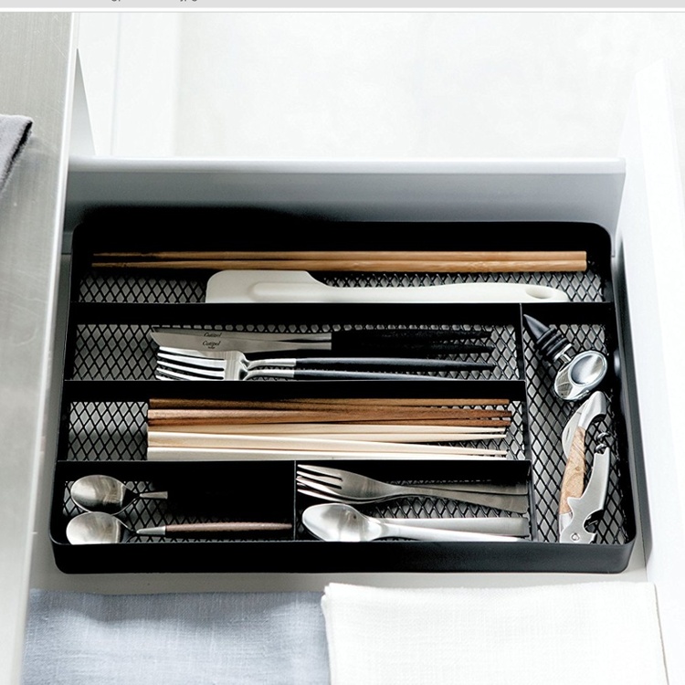 Aterinlaatikko / kynäkotelo metallia, TOWER MESH TRAY, 35 x 23,5 x K 4,5 cm, Yamazaki