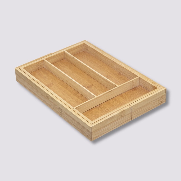 Ulosvedettävä bambuinen aterinlaatikko 25–39 cm