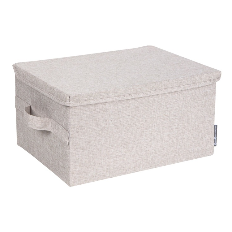 Säilytyslaatikko kiinteällä kannella 26 l, Bigso, beige