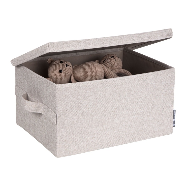Säilytyslaatikko kiinteällä kannella 26 l, Bigso, beige