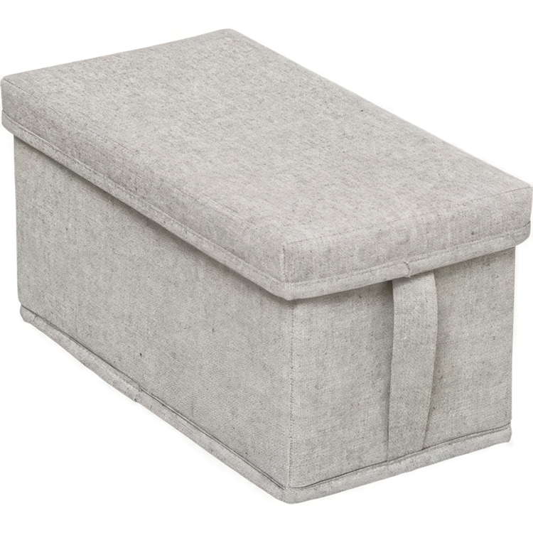 Kannellinen kangaslaatikko, ORGA STORAGE BOX SMALL, 31 x 15 x K 15 cm, beige-harmaa