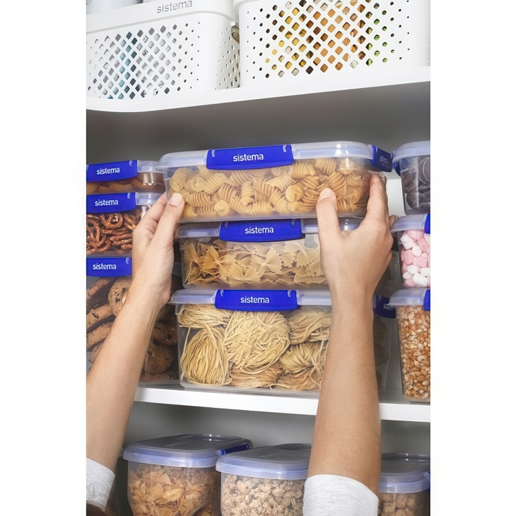 Suuri neliönmuotoinen säilytysrasia 3,5 l, Sistema
