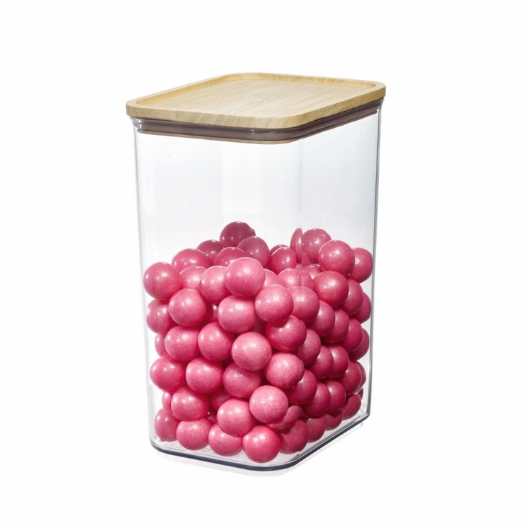 Korkea säilytyspurkki puukannella 3 l, iDesign