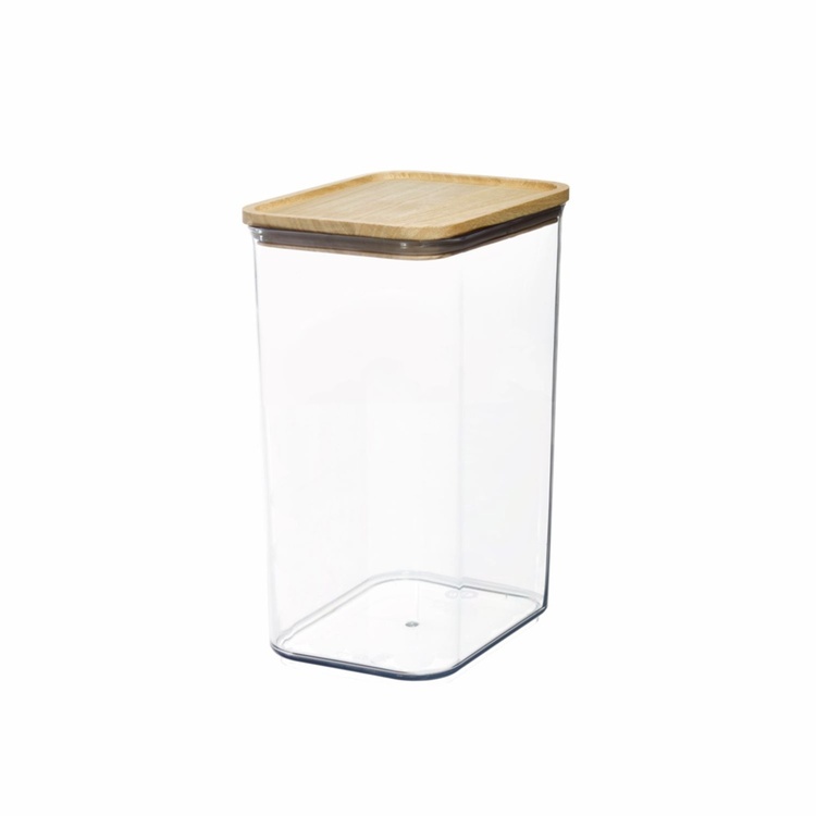 Korkea säilytyspurkki puukannella 3 l, iDesign