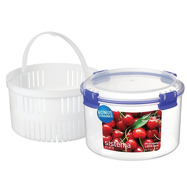 Säilytysrasia valutusritilällä, 1,5 L, Sistema