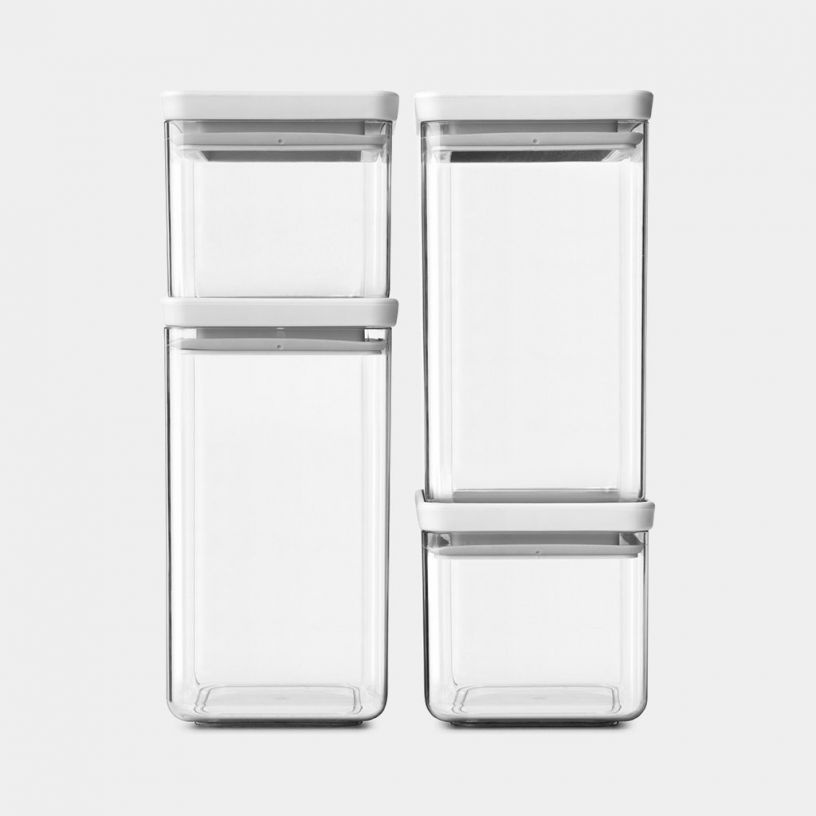 Säilytyspurkkisetti, 4 osaa, Brabantia, Vaaleanharmaa view 2