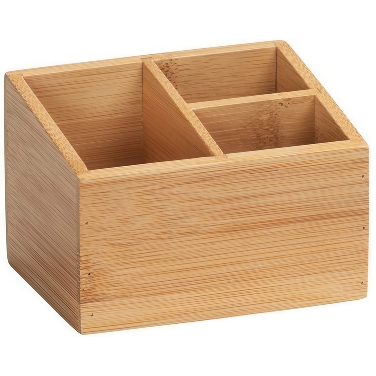 Avoin bambusäilytin 3 lokeroa