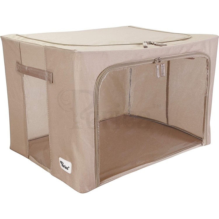 Pehmeä säilytyslaatikko ikkunalla 77 l, beige