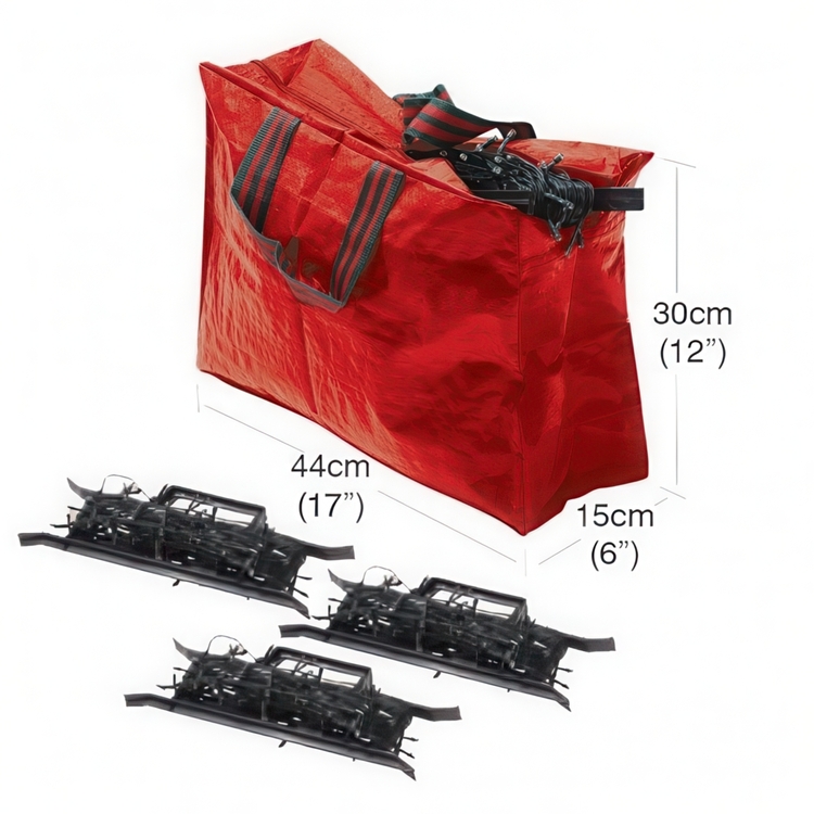 Opbevaringspose med 3 kabel-oprul, 44x15x30 cm