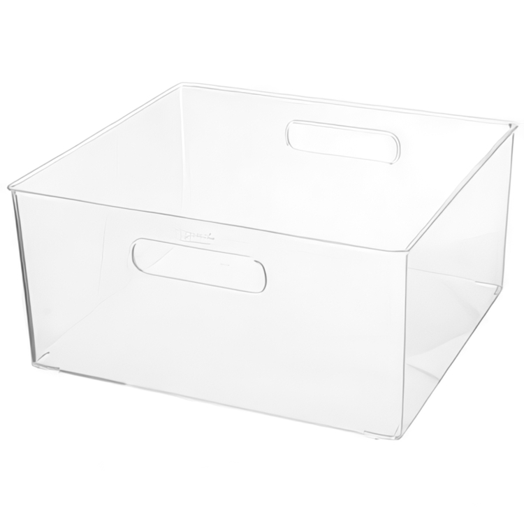 Säilytyslaatikko kirkasta muovia, SELENA LARGE STORAGE BASKET, 31 x 31 x K 15 cm, kirkas