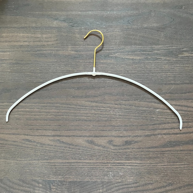 Liukumaton vaateripustin, 40 cm, helmenvalkoinen