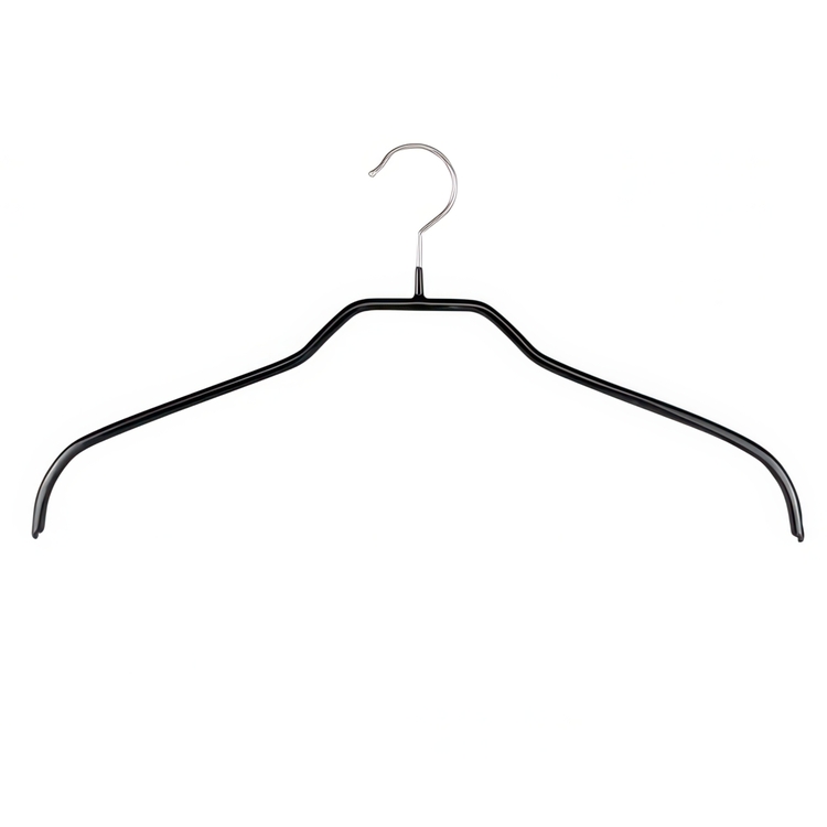 Liukumaton vaateripustin, 45 cm, musta
