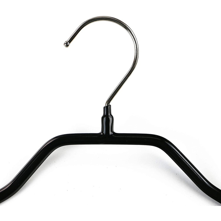 Liukumaton vaateripustin, 45 cm, musta