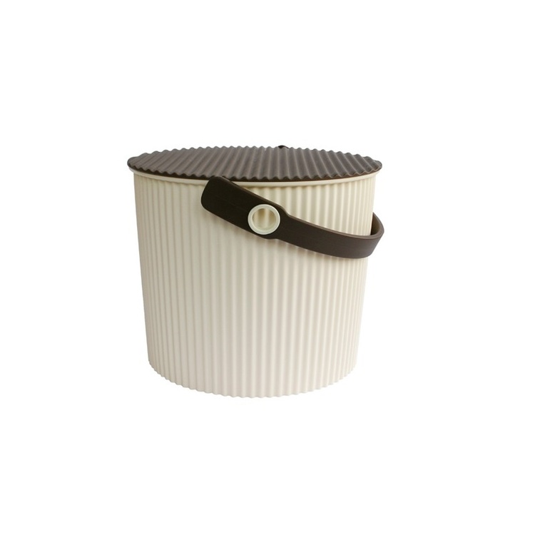 Omnioutil-ämpäri kannella 10 l, beige/ruskea