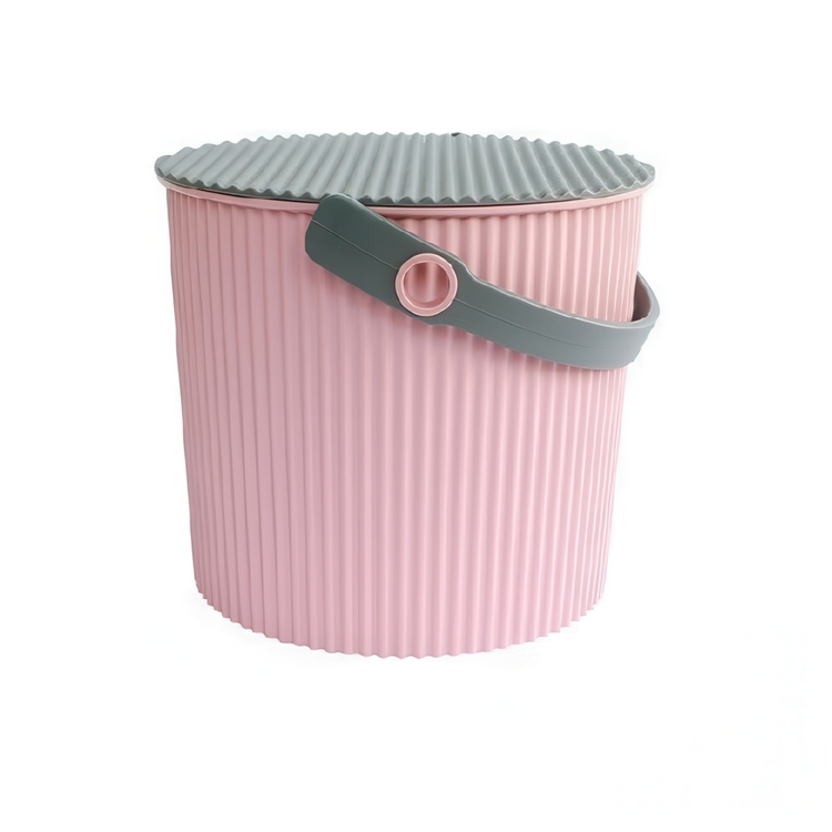 Kannellinen ämpäri 20 l, Omnioutil, pinkki/harmaa